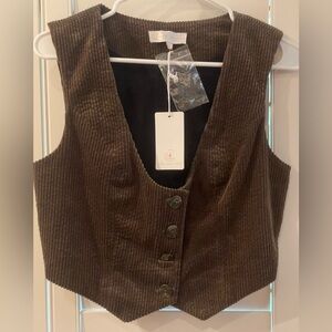 Corey Lynn Calter Brown codroy vest